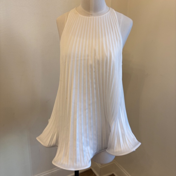 Selezza Cataline Pleated Top in Lily White - Picture 4 of 4